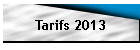 Tarifs 2013